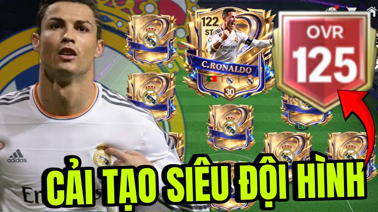 CẢI TẠO SIÊU ĐỘI HÌNH REAL 78 TỶ COIN CỰC MẠNH VỚI ĐẦU TÀU RONALDO UTOTY | FC MOBILE VIỆT NAM 🇻🇳