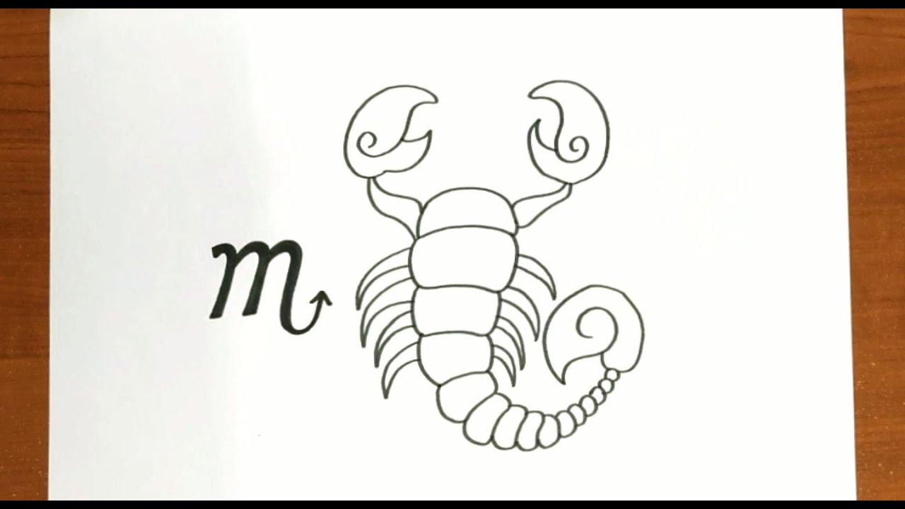 How To Draw SCORPIO ZODIAC Step by Step