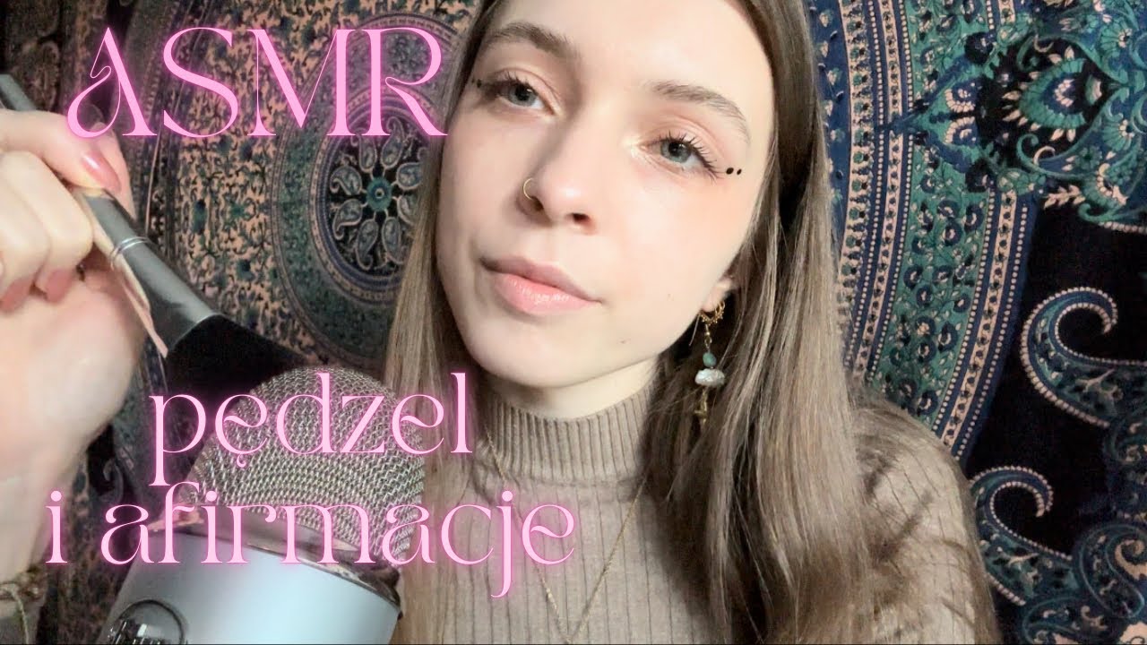 ASMR po polsku • afirmacje do snu 🌙💗 (+ dźwięki i wizuale pędzla, dźwięki ust ✨)