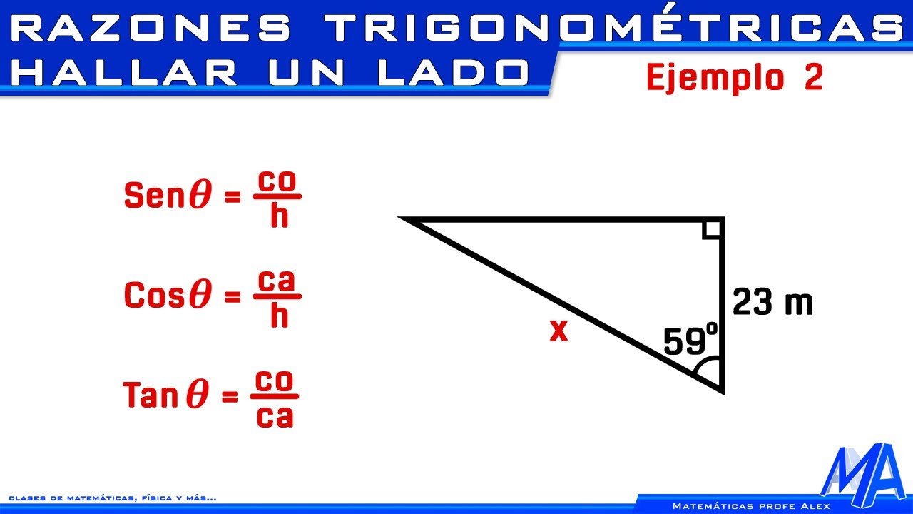Razones trigonométricas | Hallar un LADO | Ejemplo 2