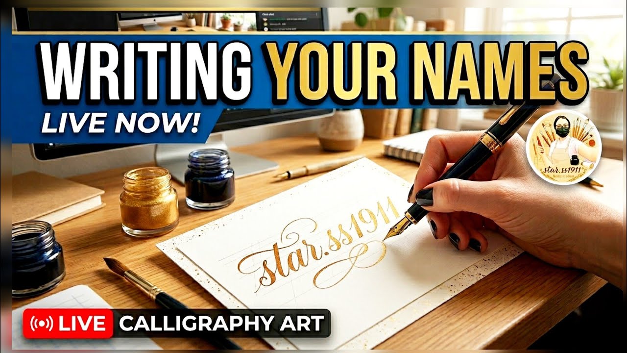 Writing names in beautiful handwriting 😍