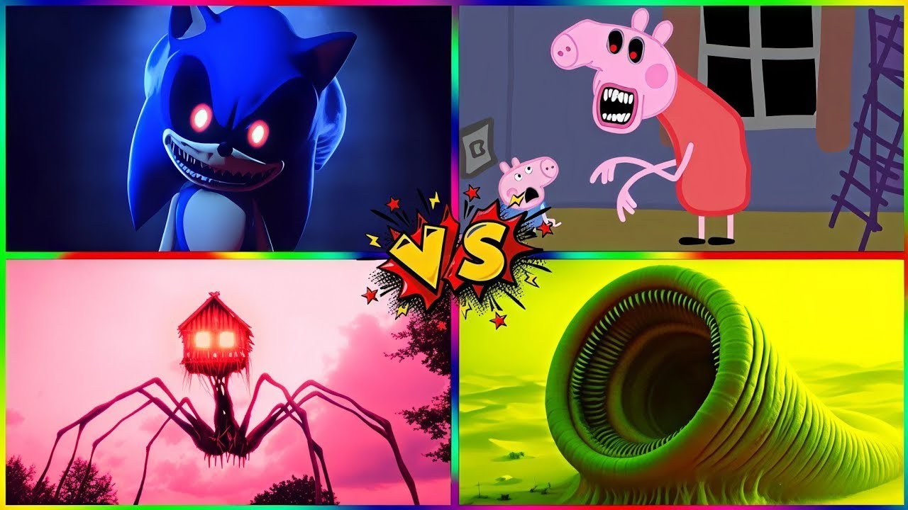 🚀LUNAR MOON🆚SONIC EXE🆚HEAD HOUSE🆚EROSION WORM COFFIN DANCE 🎮TILES HOP RHYTM🎮