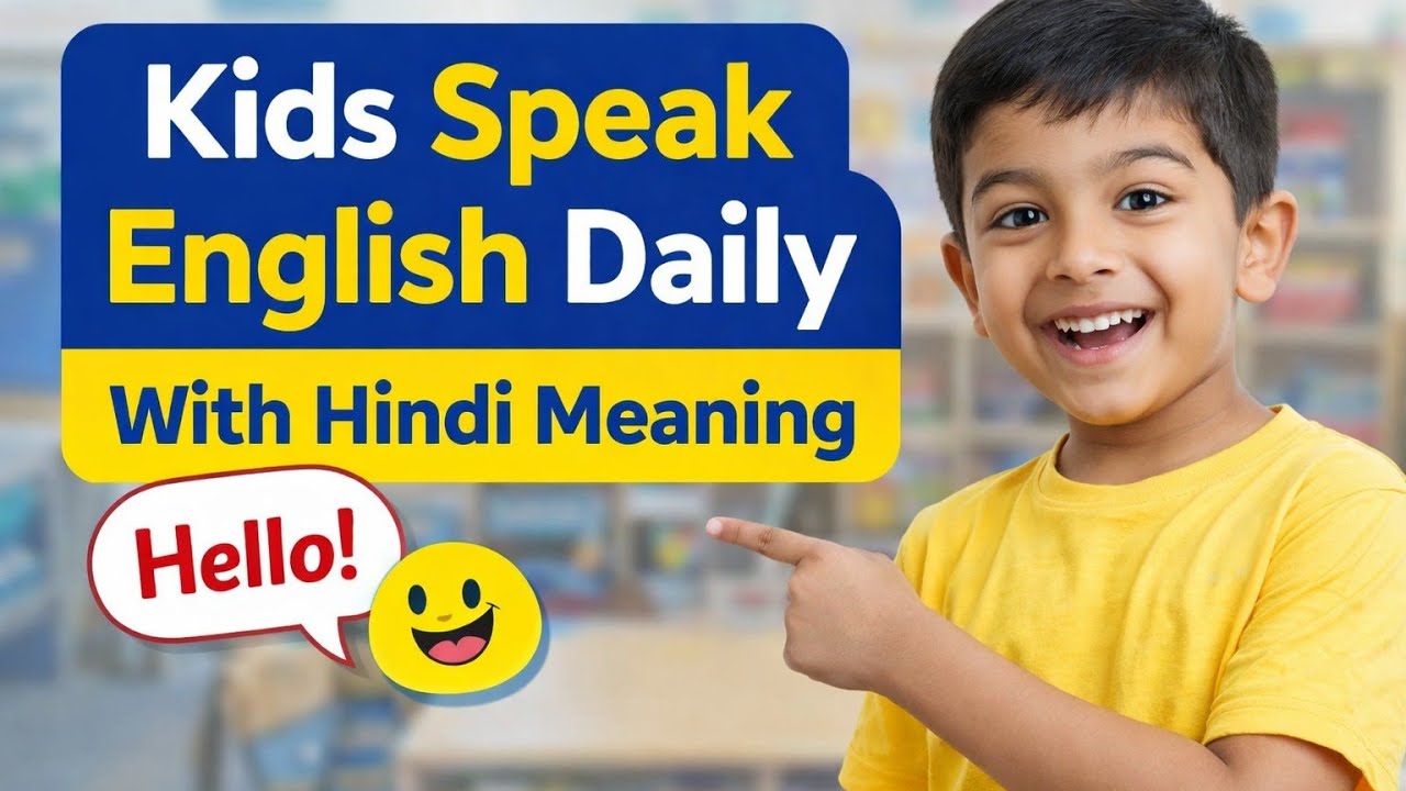 Daily Use English Sentences for Kids | Speak English with Kids (Hindi Meaning)