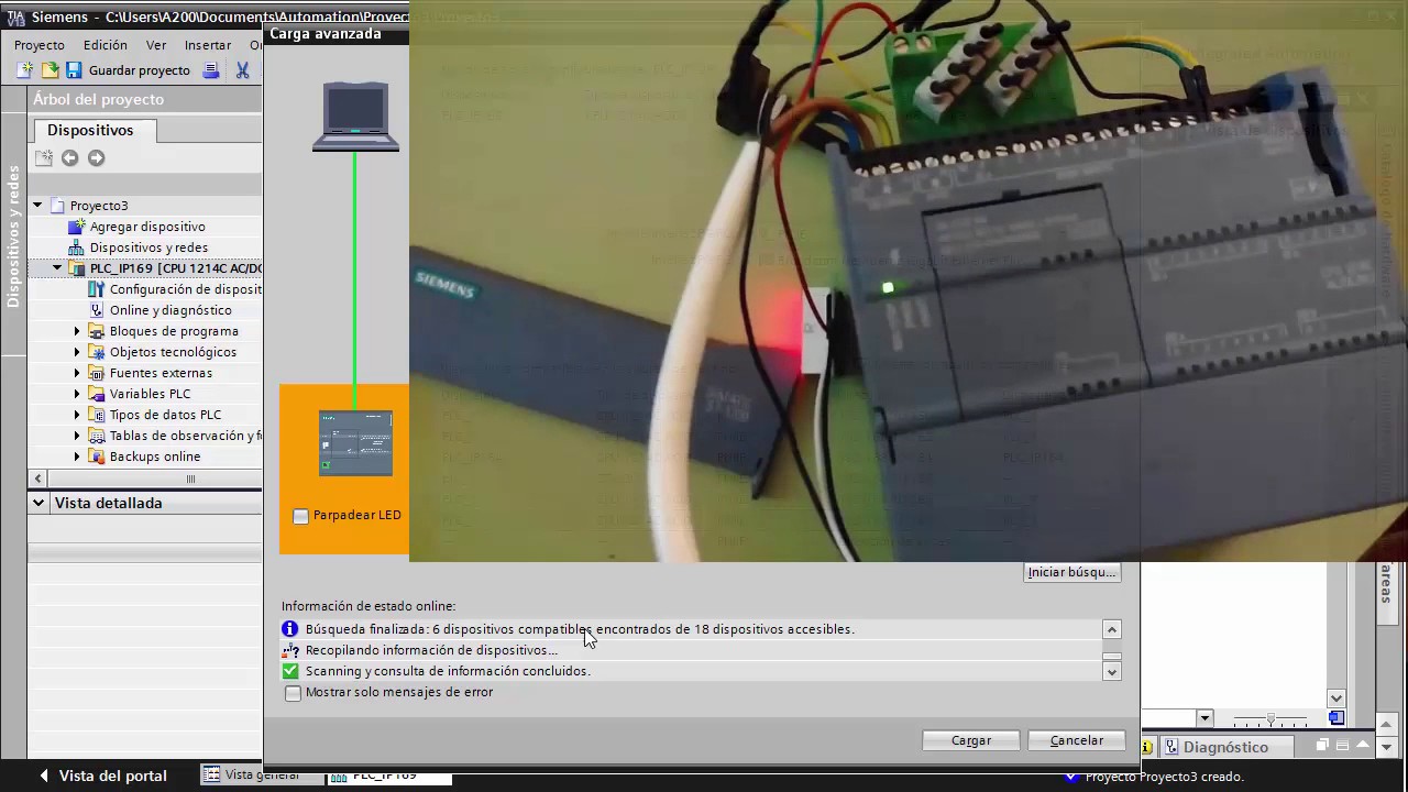 Siemens TIA Portal S7-1200: Configuración HW, deteccion y diagnóstico