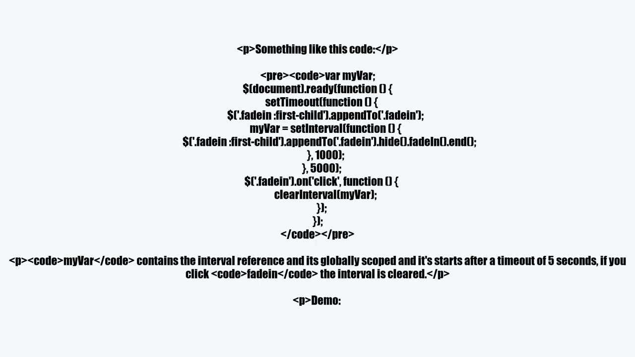 setTimeout related methods in jQuery