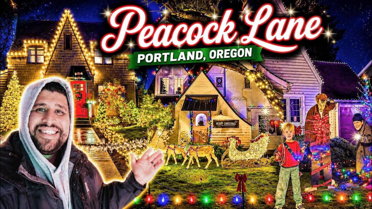 Peacock Lane Christmas Lights 2024 in Portland, Oregon