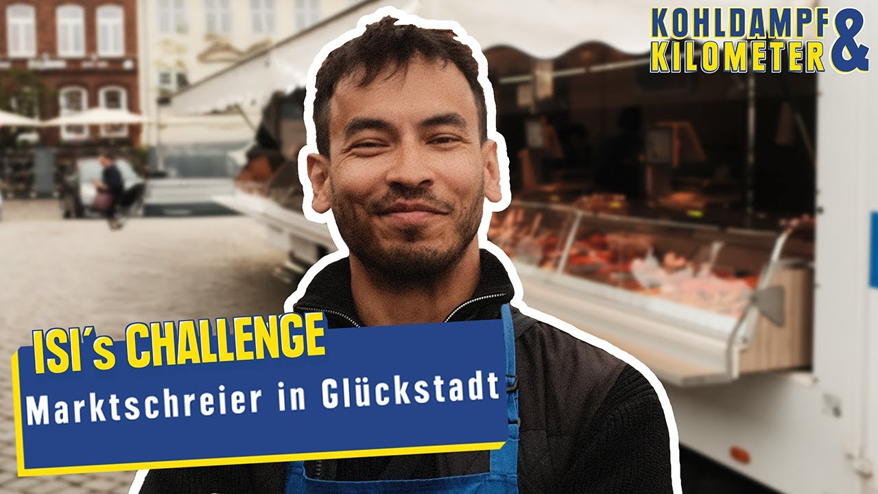 Fischmarkt-Challenge in Gl&uuml;ckstadt: Isi als Marktschreier! | Kohldampf & Kilometer