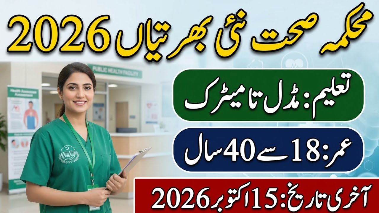 Health Department Jobs 2026 | New Govt Jobs in Pakistan | Apply Now