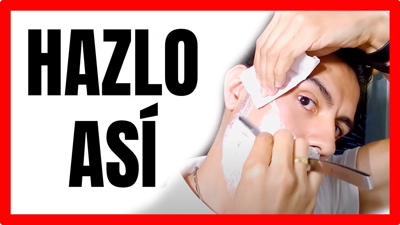 como AFEITARSE con NAVAJA de barbero👌como rasurarse con navaja de barbero🪒 usar la navaja de barbero