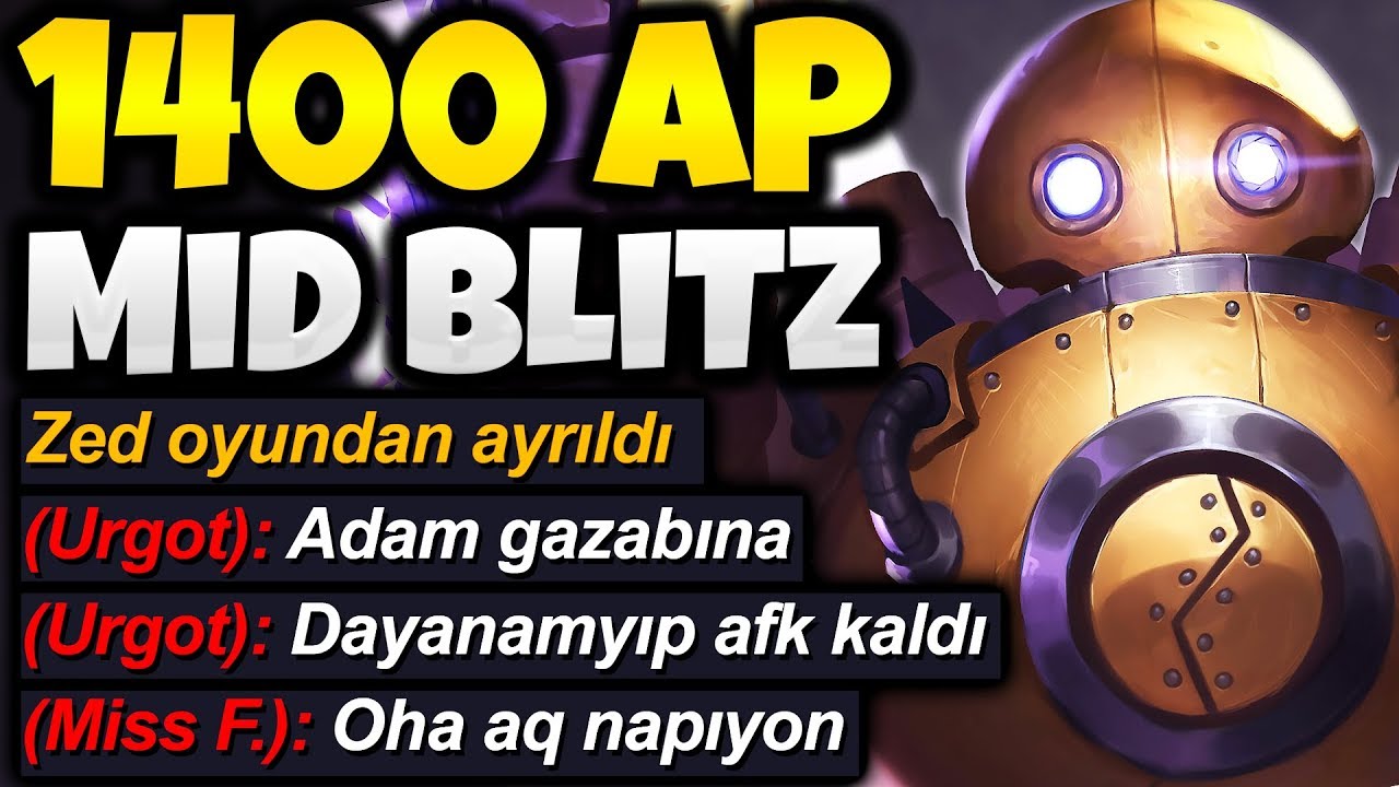1400 AP MİD BLİTZCRANK!! SERİ KOL GETİR RİTO!! ZEDXSMURF'UN BOĞAZI KURUDU!! | Barış Can