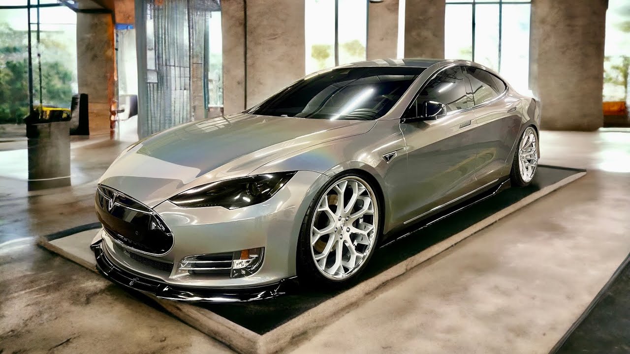 Tesla S, Lowered On 22s, Wrapped, Complete Transformation!!😊👊🏽💯