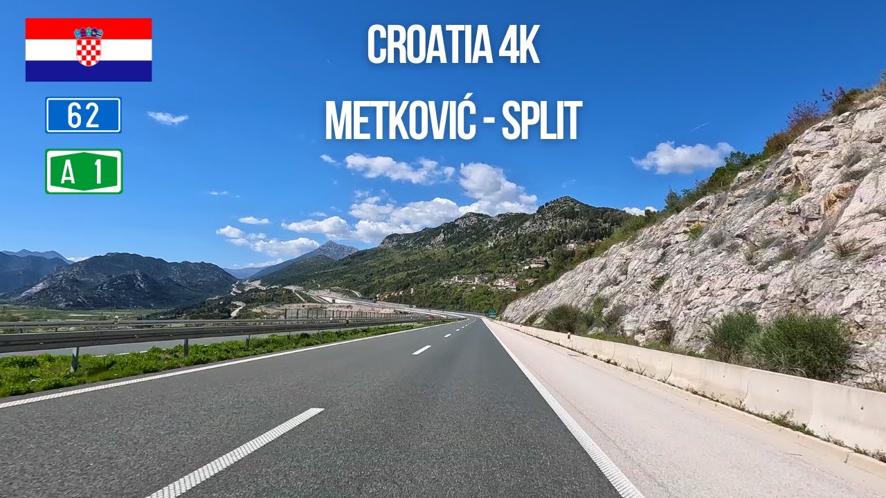 Driving in Croatia from Metković to Split on A1 motorway