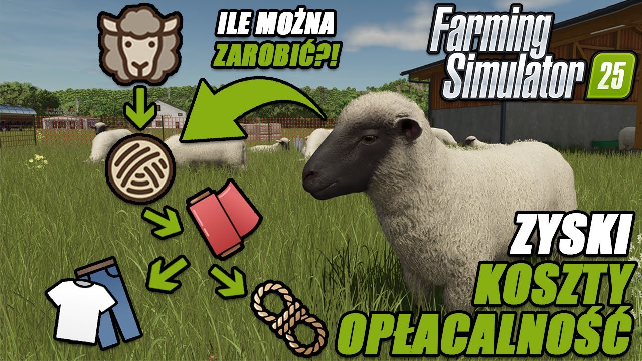 OWCE W FARMING SIMULATOR 25: ZYSKI, KOSZTY, OPŁACALNOŚĆ🟢🤔🚜🐑