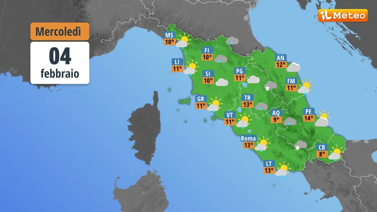 Meteo, previsioni e tendenza meteo Italia Marted&igrave; 03 febbraio 2026