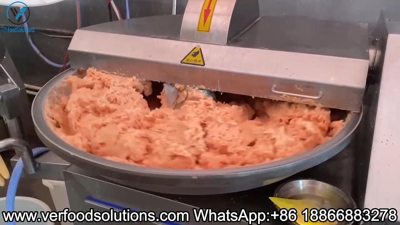 Sausage Processing 125L Sausage Bowl Cutter Satisfied Feedback Video from The USA Customer