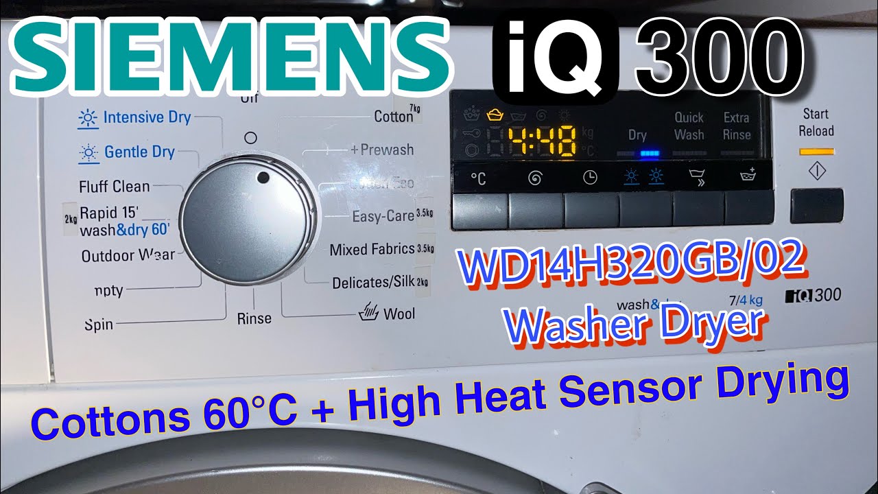 Siemens IQ300 WD14H320GB/02 Washer Dryer - Cottons 60ºC + Sensor Drying
