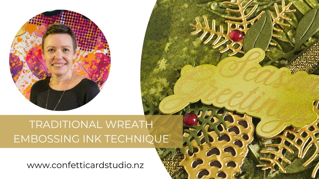 Traditional Wreath 3D Embossing Ink Magic