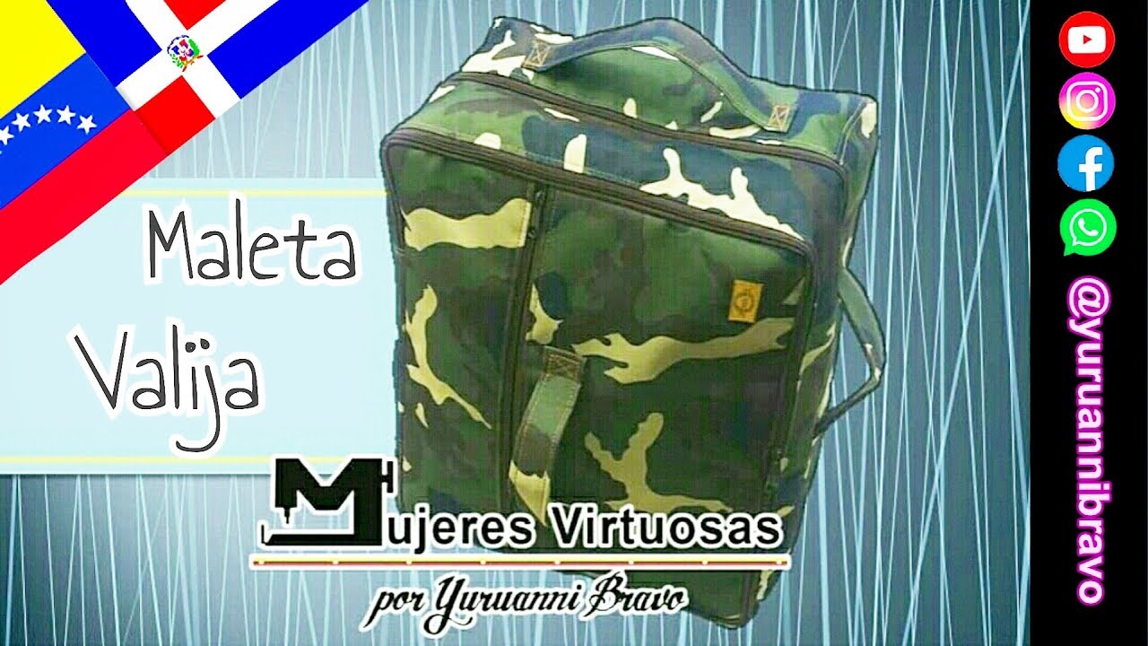 Cómo hacer una maleta de tela doble compartimiento // Valija de tela //