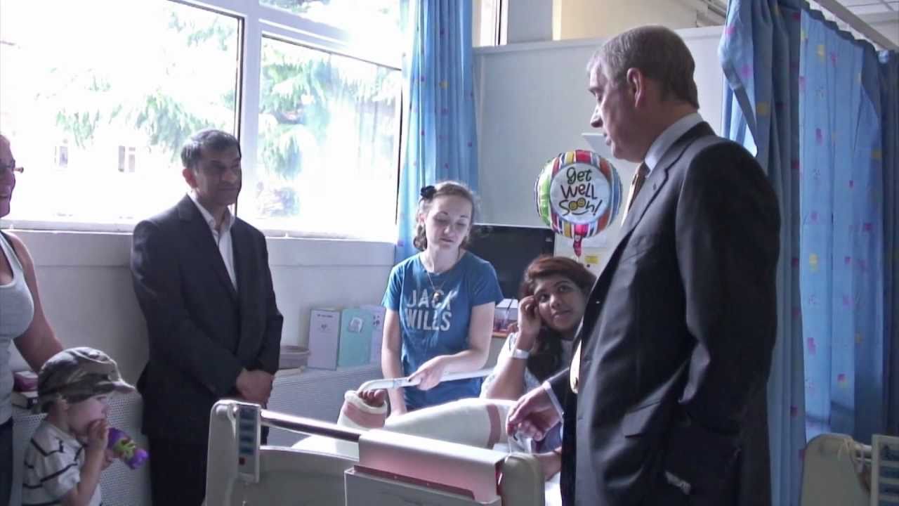 The Duke of York and Princess Eugenie visit the Royal National Orthopaedic Hospital
