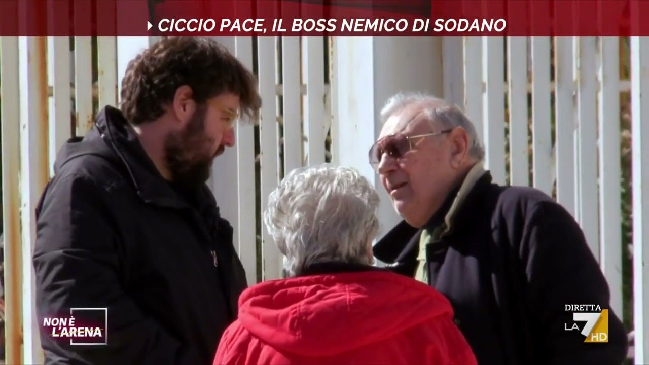 Il boss Ciccio Pace al giornalista di Non è l'Arena: 