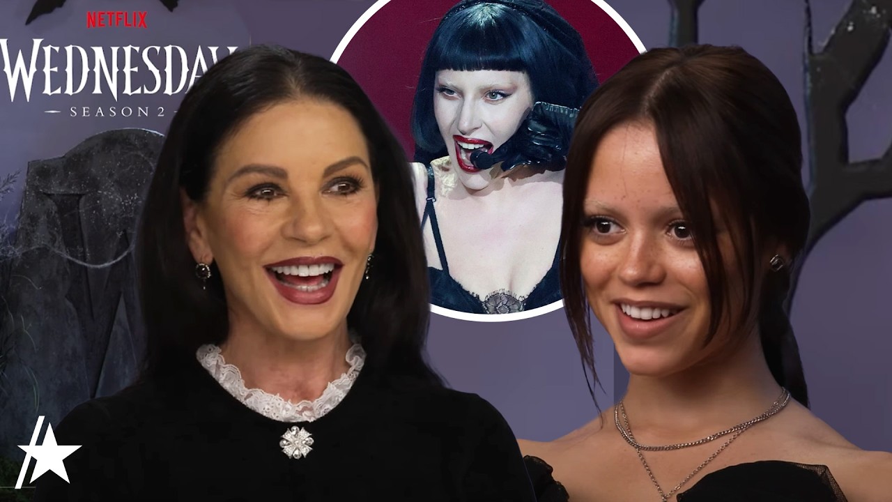 Why Jenna Ortega & Catherine Zeta-Jones Are Praising Lady Gaga In 'Wednesday' S2