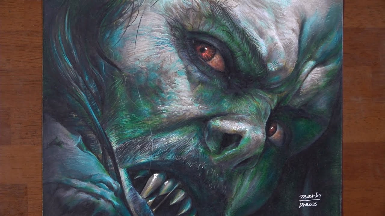 Drawing MORBIUS - marki draws, colored pencil