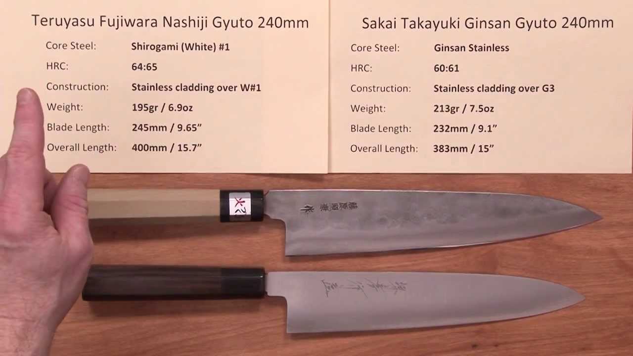 Teruyasu -Takayuki 240mm Gyuto Comparison Quick Look