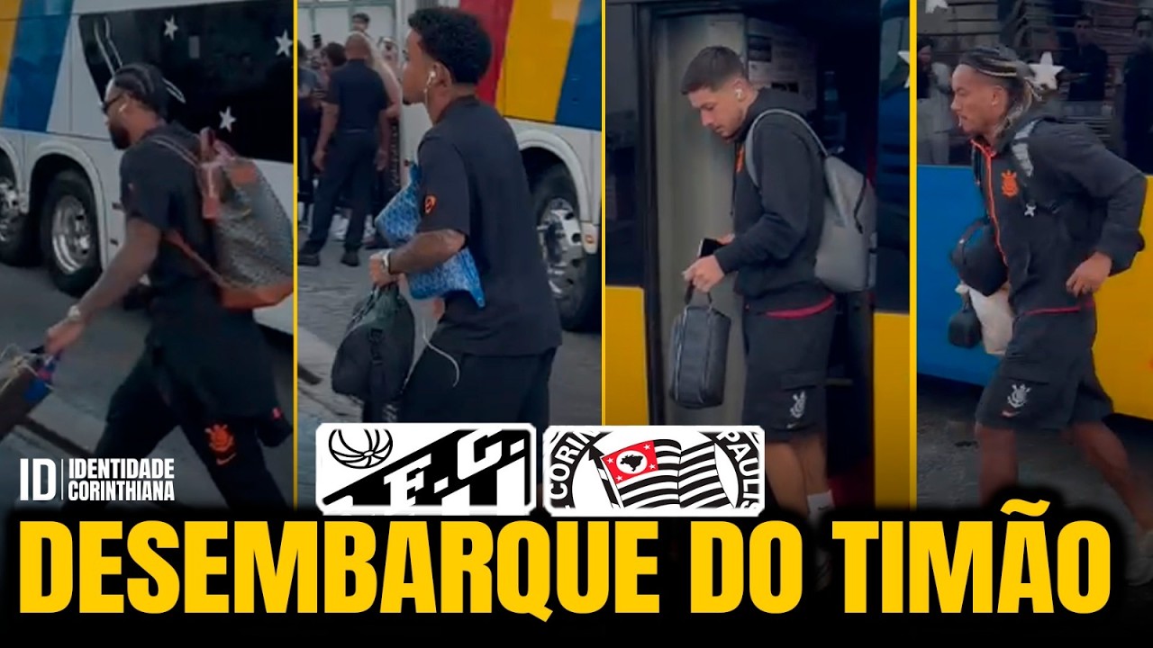 CORINTHIANS CHEGA A SANTOS! BASTIDORES DO DESEMBARQUE PARA O DUELO DO BRASILEIRÃO