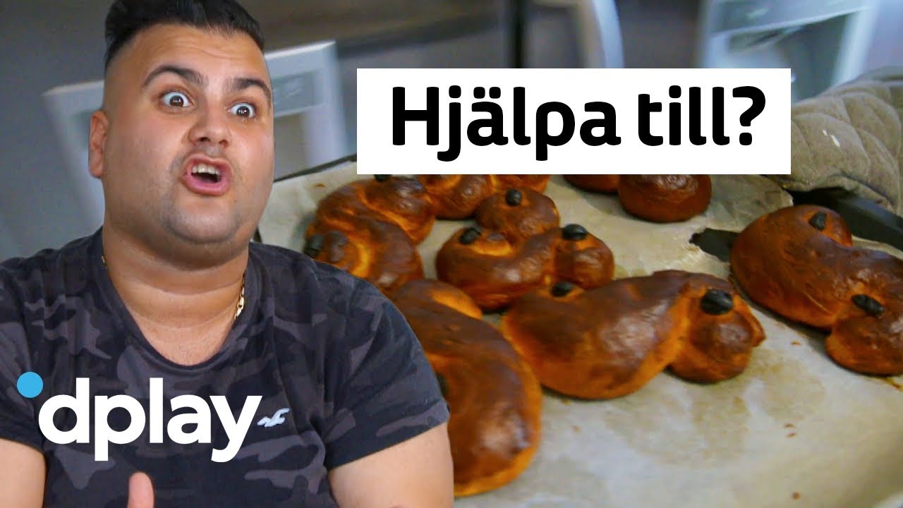 Familjen Lundell | Jonna stressbakar lussebullar med Danjal till Lunabelles dop | discovery+ Sverige