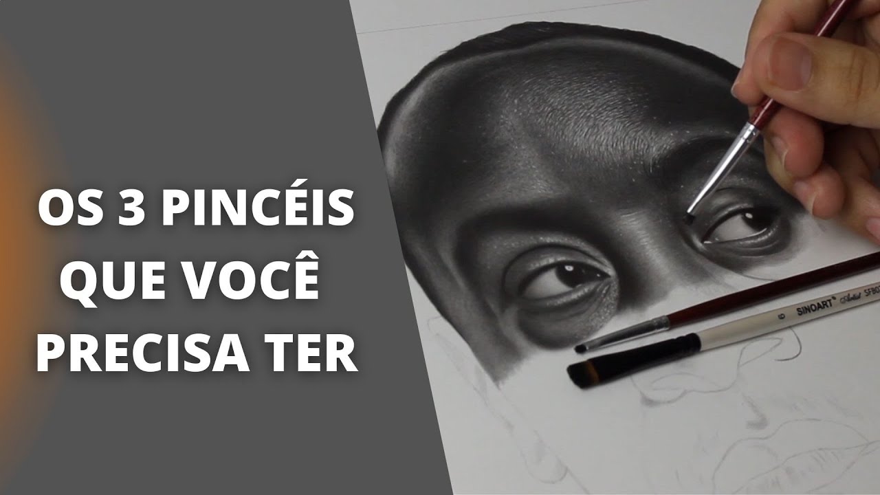 Os 3 pincéis que recomendo para usar nos desenhos realistas| Qual o melhor pincel