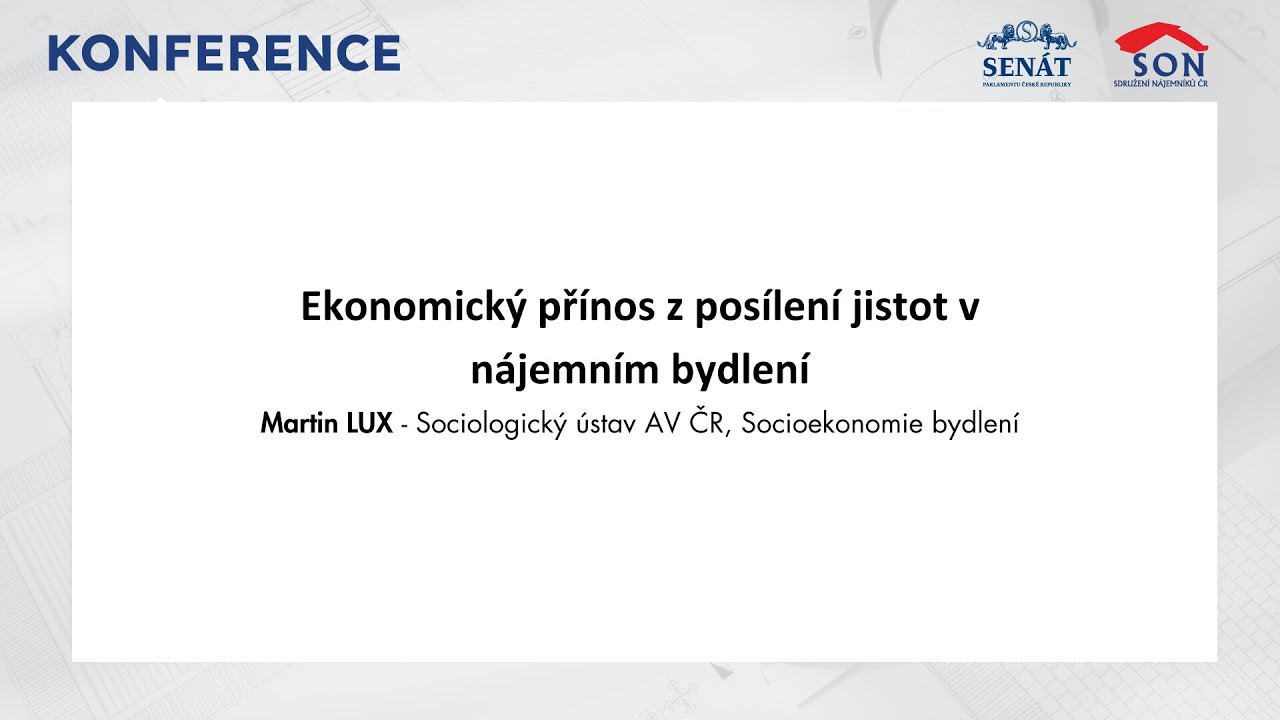 Dny nájemního bydlení 2025 Martin Lux