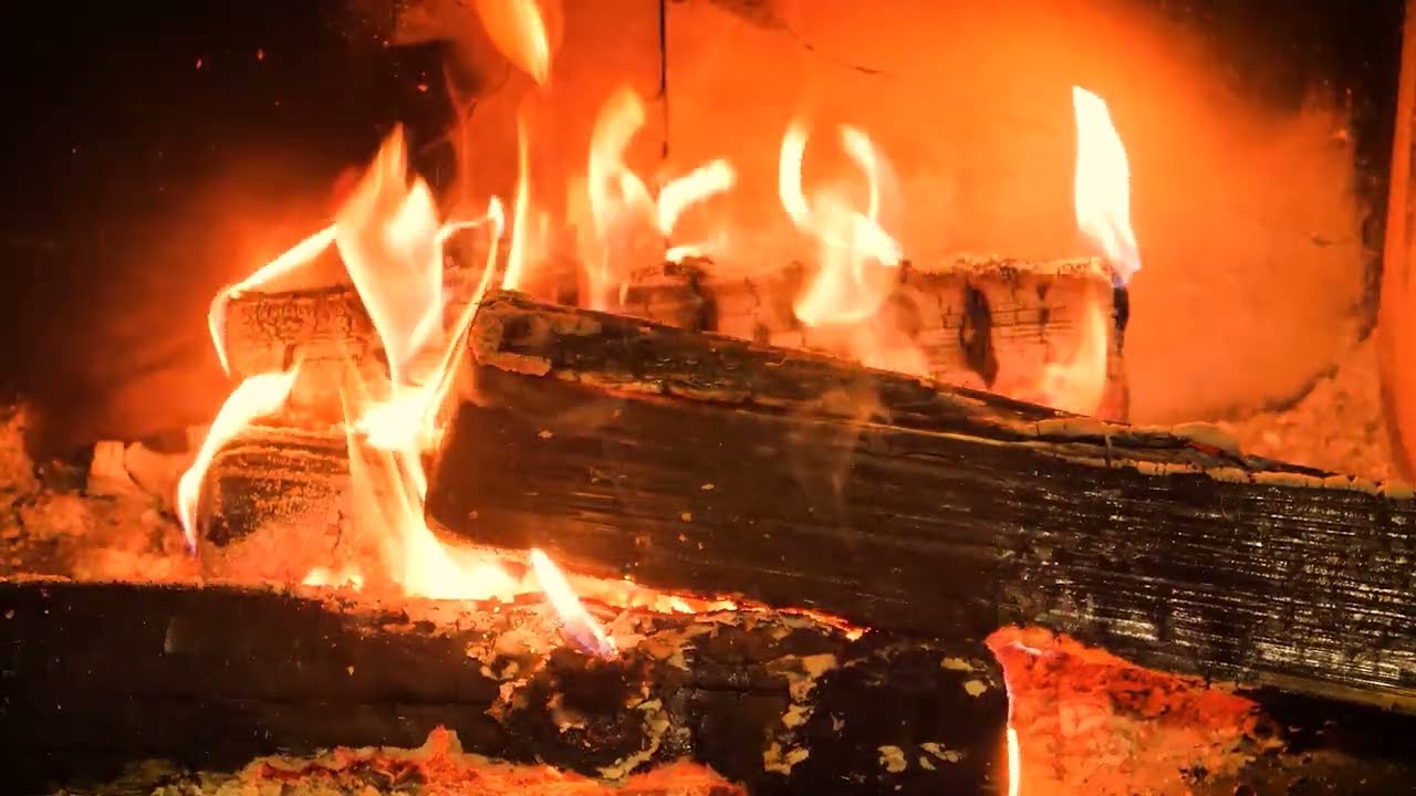 8 Hours of Relaxing Fireplace Sounds - Warm Burning Fireplace & Crackling Fire Sound - Burning Logs