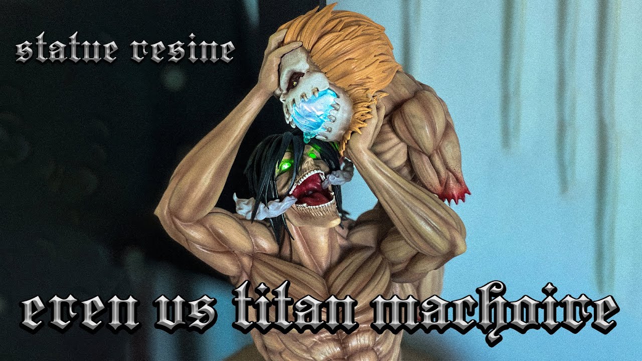 Unboxing statue en résine GIGANTESQUE d'Eren vs le titan machoire (JR Studio)