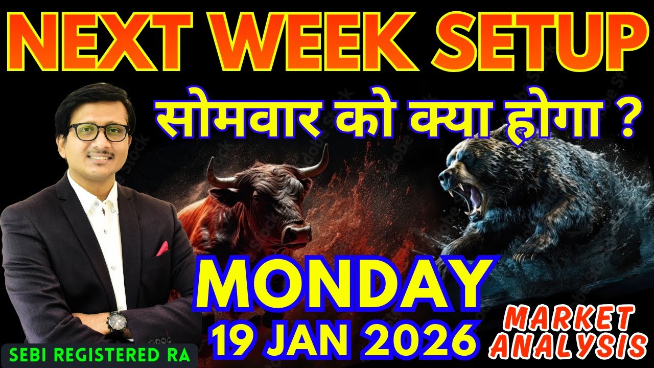 Nifty Prediction & Sensex Analysis for Tomorrow MONDAY 19 JAN 2026 | Nifty 50 Bank Nifty Tomorrow
