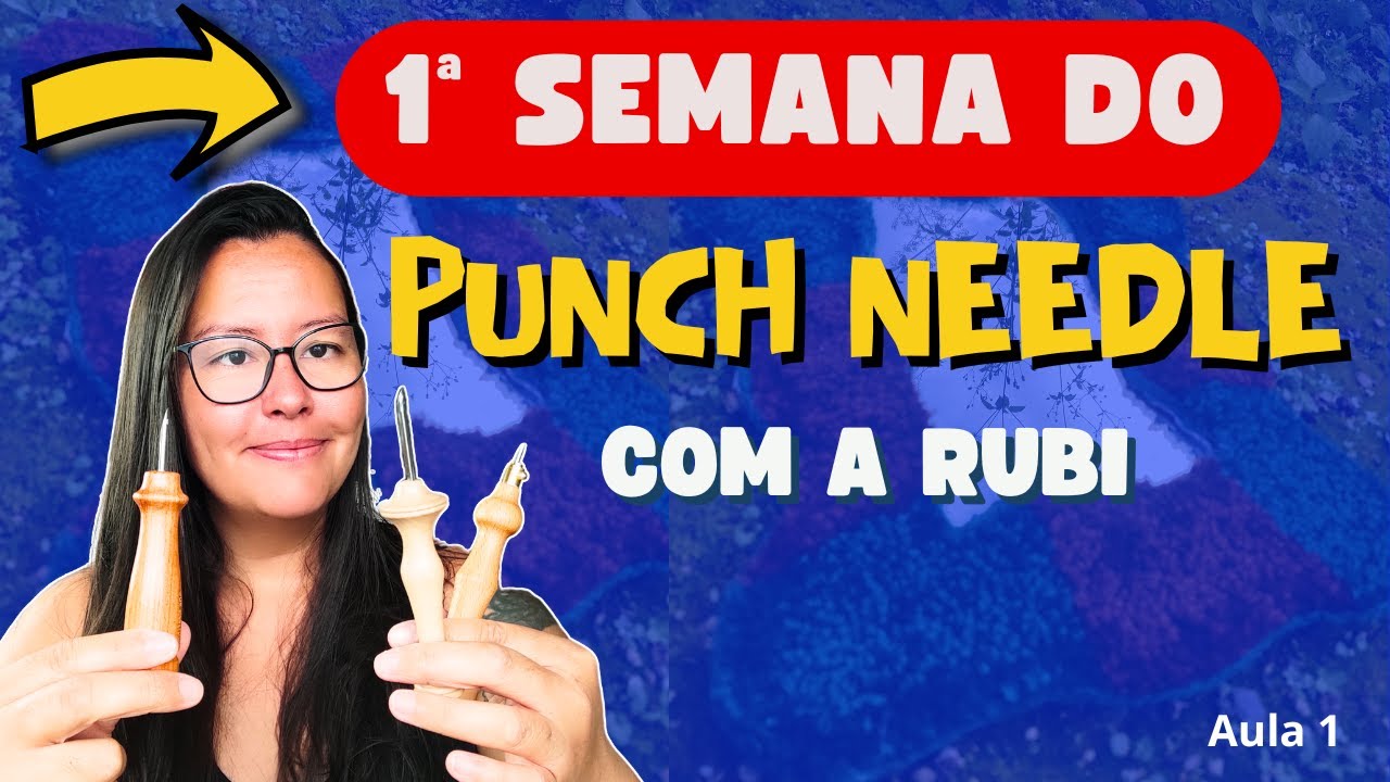 Curso gratuito de punch needle - Aula 1 #agulhamagica #pontorusso #bordadorusso #diy #artesanato