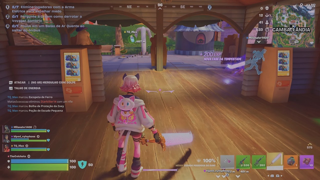 [C7:S1] Fortnite Trocação - Gatarina Glitch Botando os Inimigos Pra Dançar