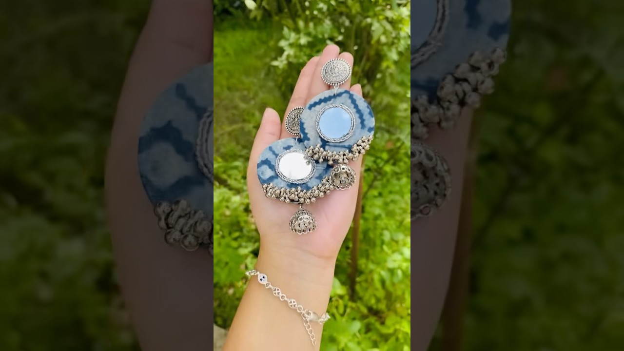 Diy Fabric Jhumki Making 🦋 #new #diy #jewellerydesign #handmadejewelry #jhumka #fabric #earrings