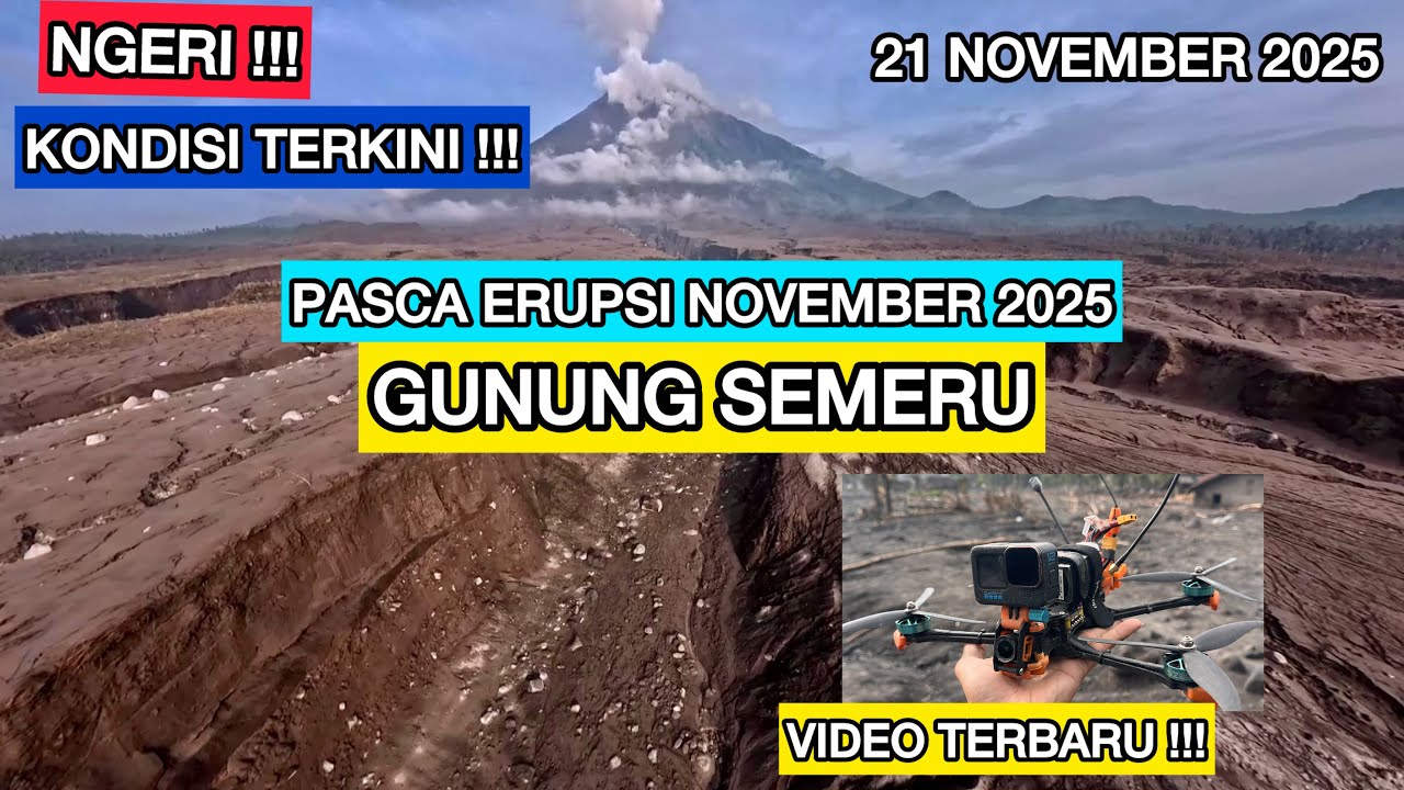 TERKINI !!! GUNUNG SEMERU PASCA ERUPSI ERUPSI NOVEMBER 2025