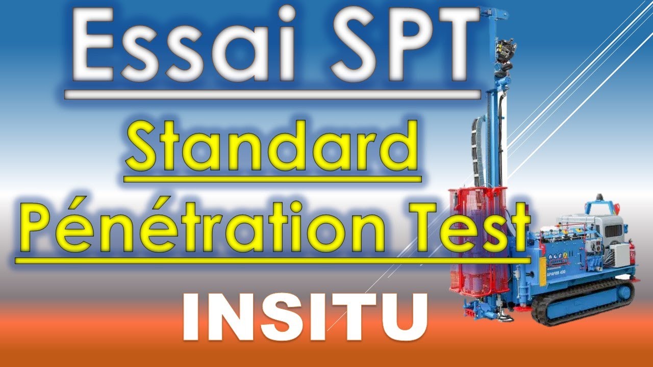 Calcule tassement Essai SPT ( Essai de pénétration au carottier )  In Situ