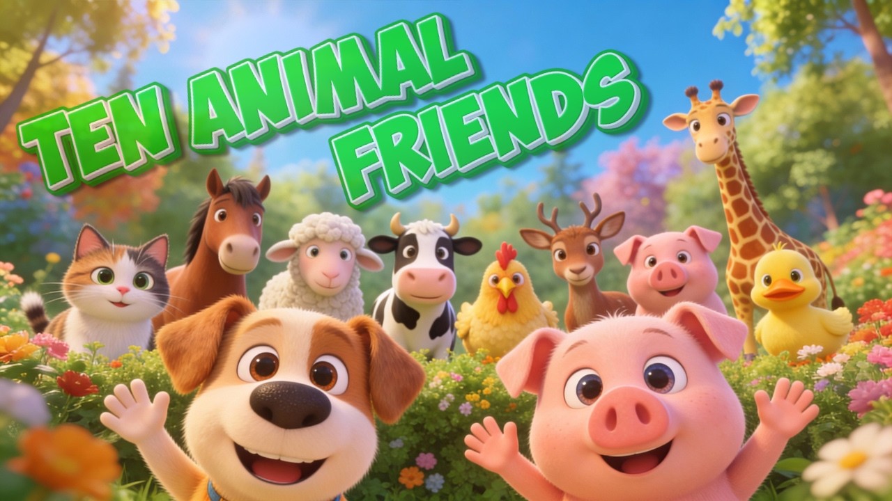 Animal Song for Kids | Ten Animal Friends & Baby Animals | Songs for Little Movers