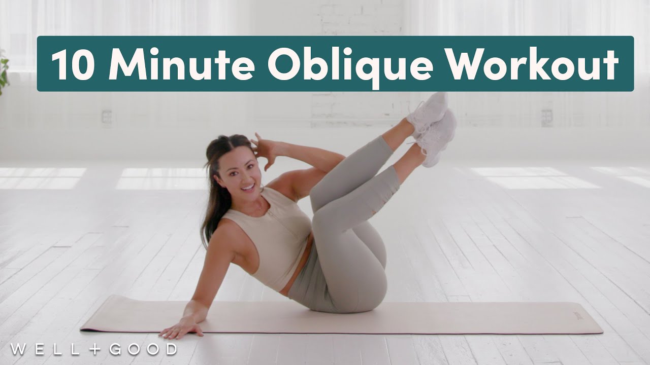 10 Minute Oblique Workout with Sydney Lotuaco | Trainer of the Month Club | Well+Good