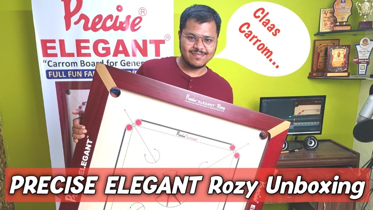 Precise ELEGANT Rozy Carrom Board Unboxing, 1st Look 🔥