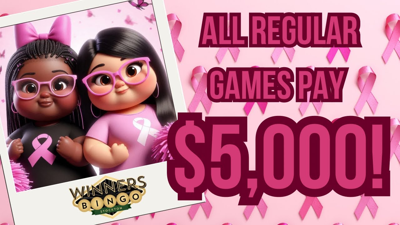 $5K Winners Bingo Stockton Breast Cancer Awareness Event 10/19/2024
