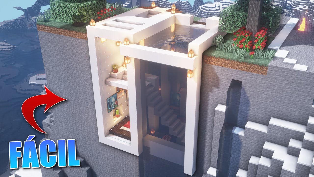 Como HACER una CASA EN LA MONTAÑA MINECRAFT para SURVIVAL 