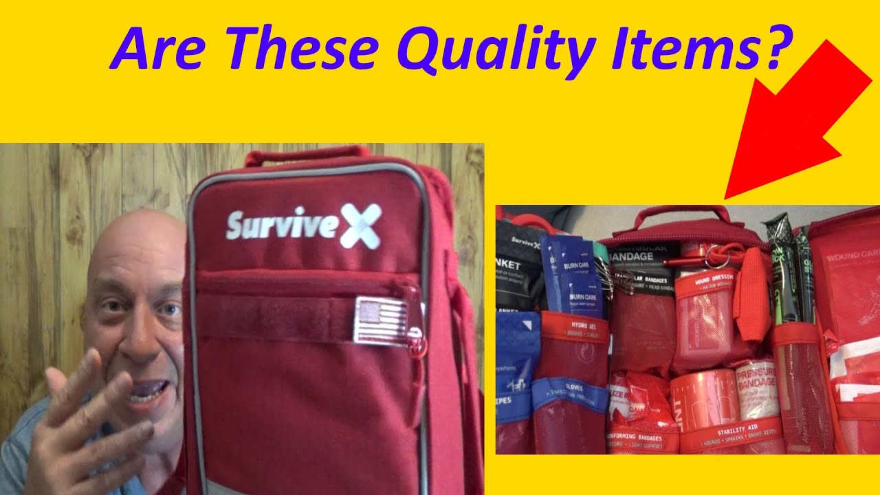 Survive-X Large First Aid Kit (Review/Test/Instructions Camping/Hiking/Survival SurviveX Best Budget