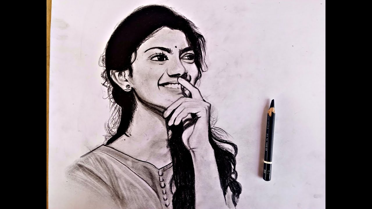 Sai pallavi pencildrawing step by step/saipallavai drawing video#actress saipallavi drawing