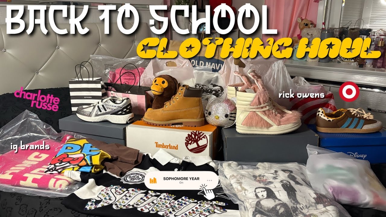$2000+ BACK TO SCHOOL CLOTHING HAUL | ig brands, shein, rick owens, charlotte russe | CayyAaliyah