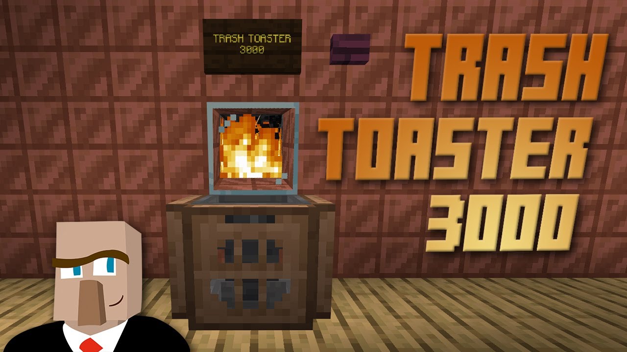 Minecraft TRASH INCINERATOR | Redstone Trash Toaster 3000