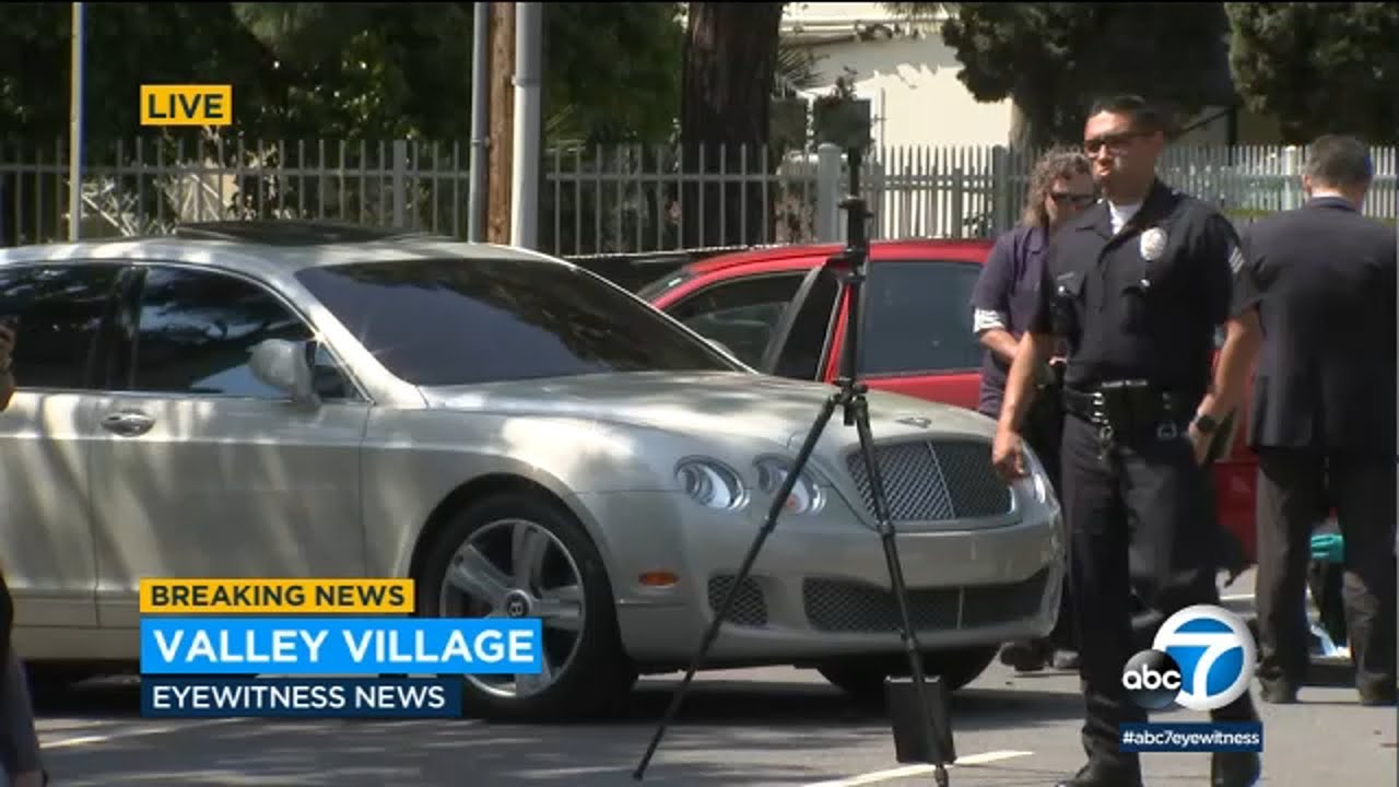 Couple in Bentley shot at during alleged follow-home robbery attempt in Valley Village