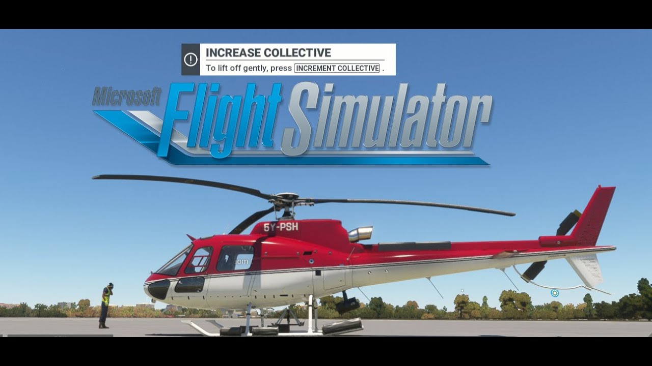 as 350 microsoft flight simulator start up & takeoff & landing